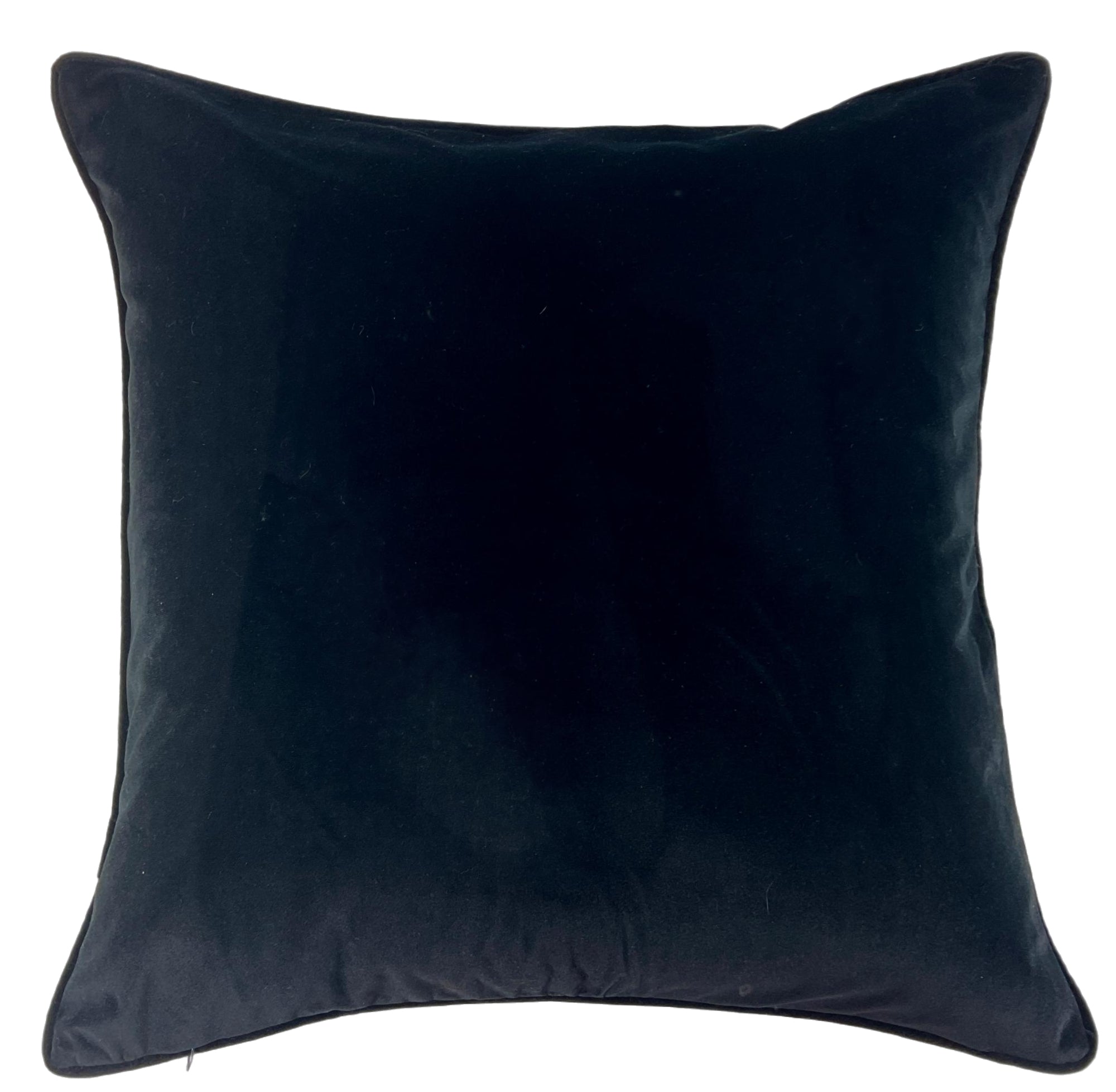Malini Lge Slub Cm With Blackpiping & Black Rev Square Cushion 56x56